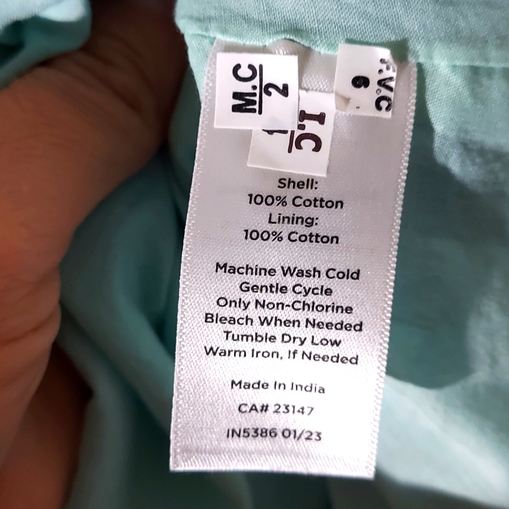 TALBOTS Ikat Medallion Blue/Green Lined Sleeveless Maxi Dress WM Sz 12 NWT - Picture 5 of 12
